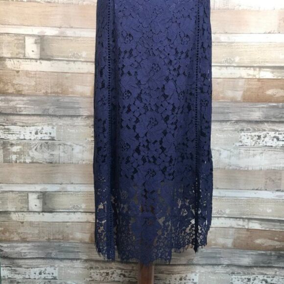 NWOT Isaac Mizrahi Live! Petite Hi-Low Lace Maxi Dress | Size LP - Picture 5 of 15